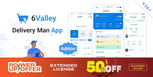 6Valley e commerce Delivery Man Mobile App Template